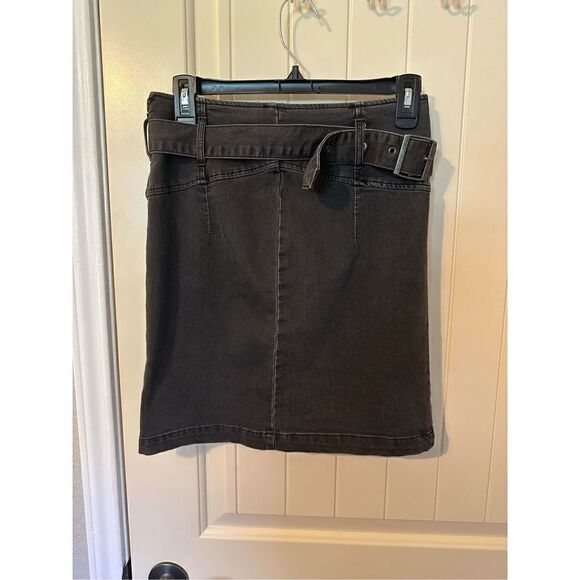Free People Denim Belted Skirt - Size 10 - OB871544